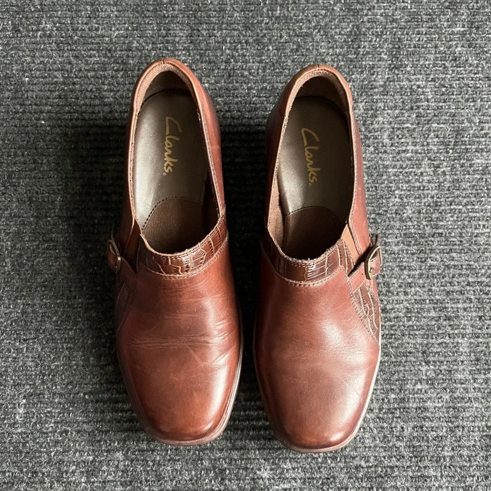 Clarks leather loafers